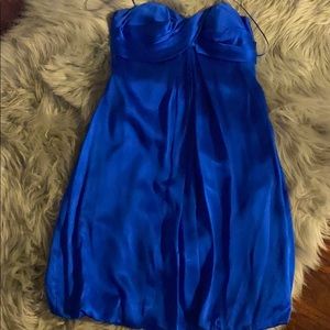 CACHE strapless royal blue cocktail dress